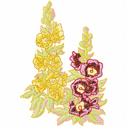 Flowers And Tree Embroidery Design 2 Flowers And Tree Embroidery Design 2